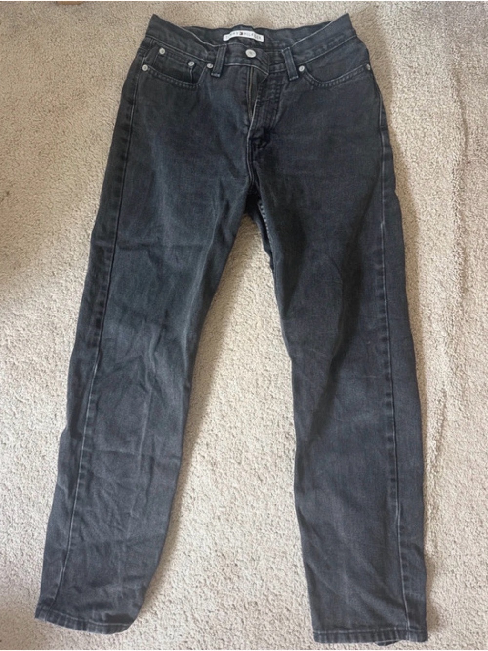 Tommy Hilfiger Women's Black Straight-Leg Jeans